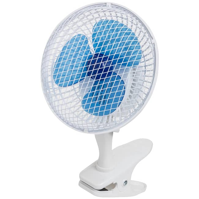 F-Air 2433406 Table fan with fixing clip, White